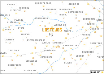 map of Los Tejos