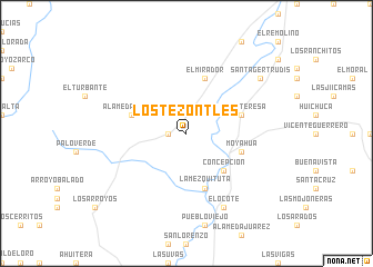 map of Los Tezontles