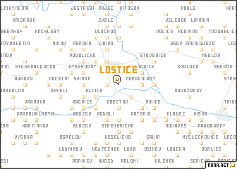 map of Loštice
