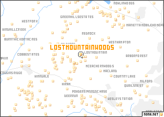 map of Lost Mountain Woods