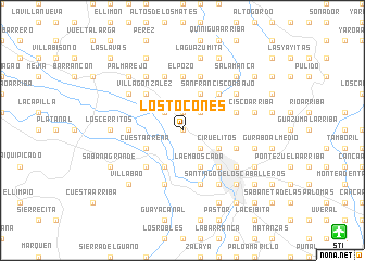 map of Los Tocones