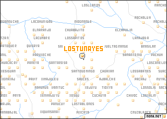 map of Los Tunayes