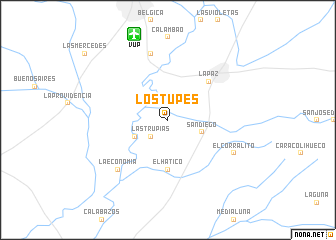 map of Los Tupes