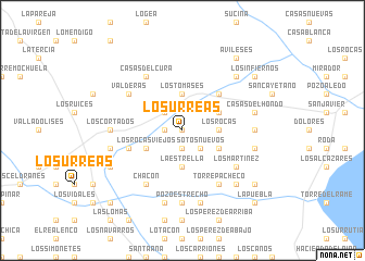 map of Los Urreas