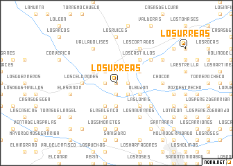 map of Los Urreas