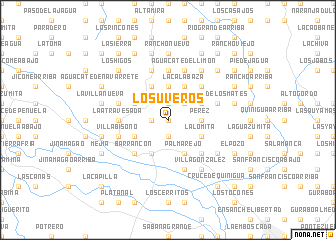 map of Los Uveros