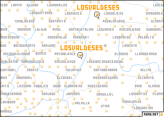 map of Los Valdeses