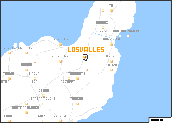 map of Los Valles