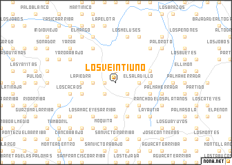 map of Los Veintiuno