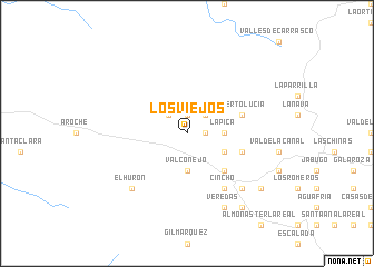 map of Los Viejos