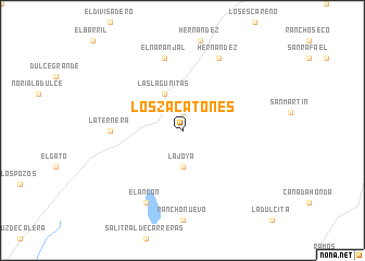 map of Los Zacatones
