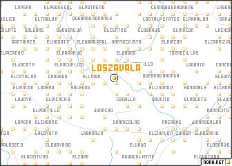 map of Los Zavala