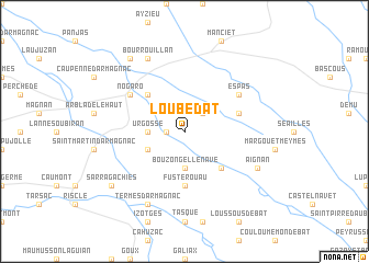 map of Loubédat