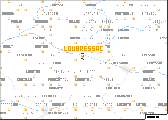 map of Loubressac