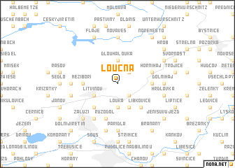 map of Loučná