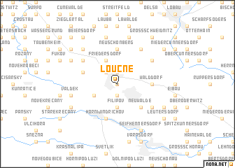 map of Loučné