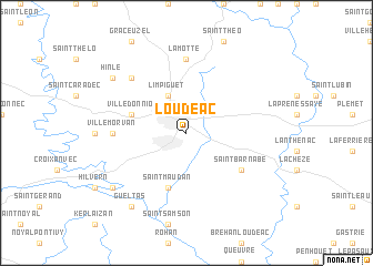 map of Loudéac