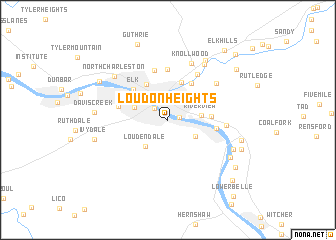 map of Loudon Heights