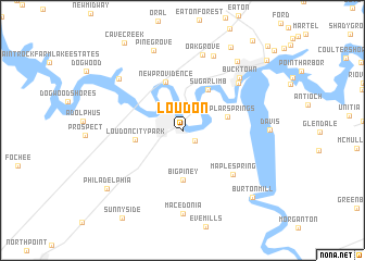 map of Loudon