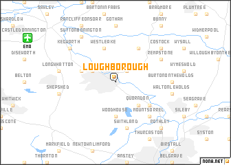 map of Loughborough