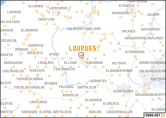 map of Lourdes