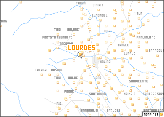 map of Lourdes