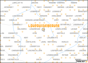 map of Louroux-de-Beaune