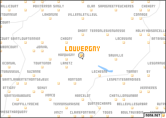map of Louvergny