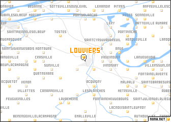 map of Louviers