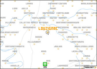 map of Louzignac