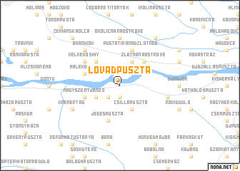 map of Lovadpuszta