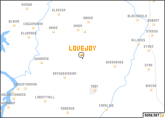 map of Lovejoy