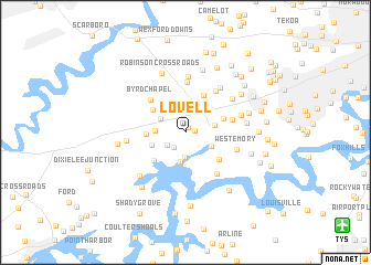 map of Lovell