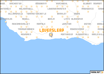 map of Lovers Leap