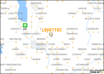 map of Lovettaz