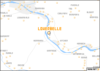 map of Lower Belle