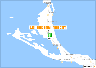 map of Lower Deadmanʼs Cay