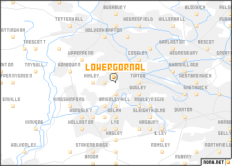 map of Lower Gornal