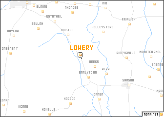 map of Lowery