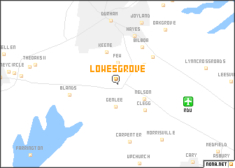 map of Lowes Grove