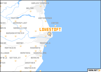 map of Lowestoft