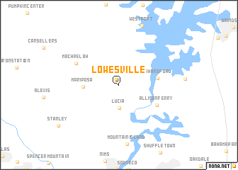 map of Lowesville