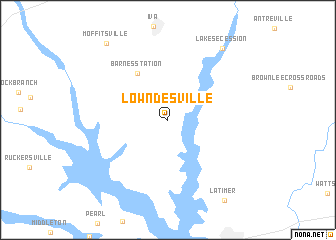 map of Lowndesville