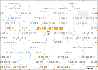 map of Loye-sur-Arnon