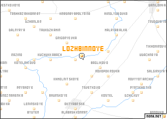 map of Lozhbinnoye