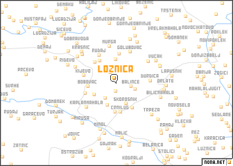 map of Loznica