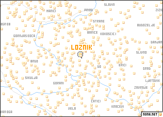 map of Loznik