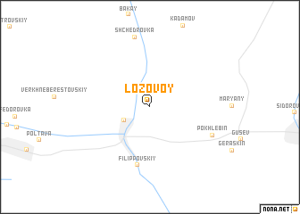 map of Lozovoy