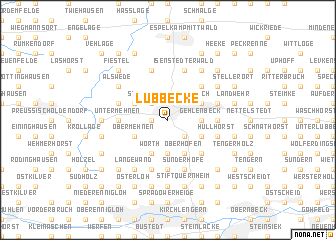 map of Lübbecke