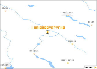 map of Lubiana Pyrzycka